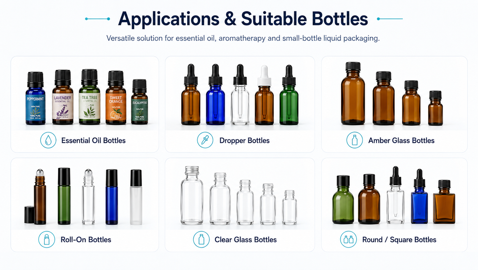 Essential Oil Filling Machine Applications and Suitable Bottles