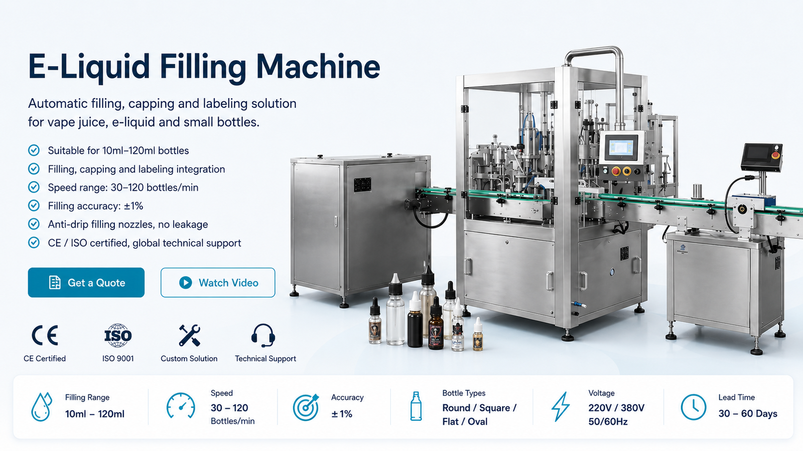automatic e liquid filling machine