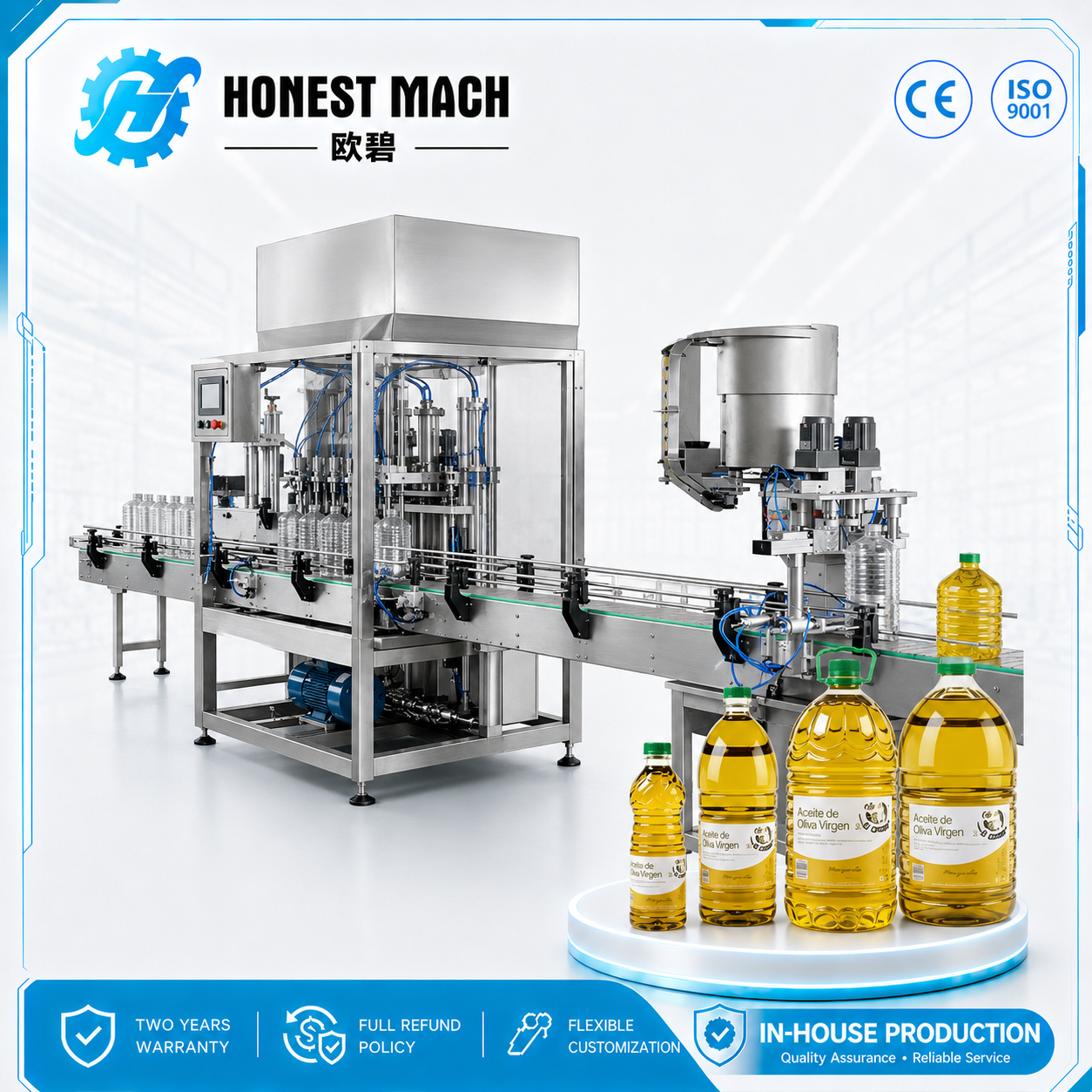 automatic-oil-filling-machine Automatic Oil Filling Machine for Bottles and Containers