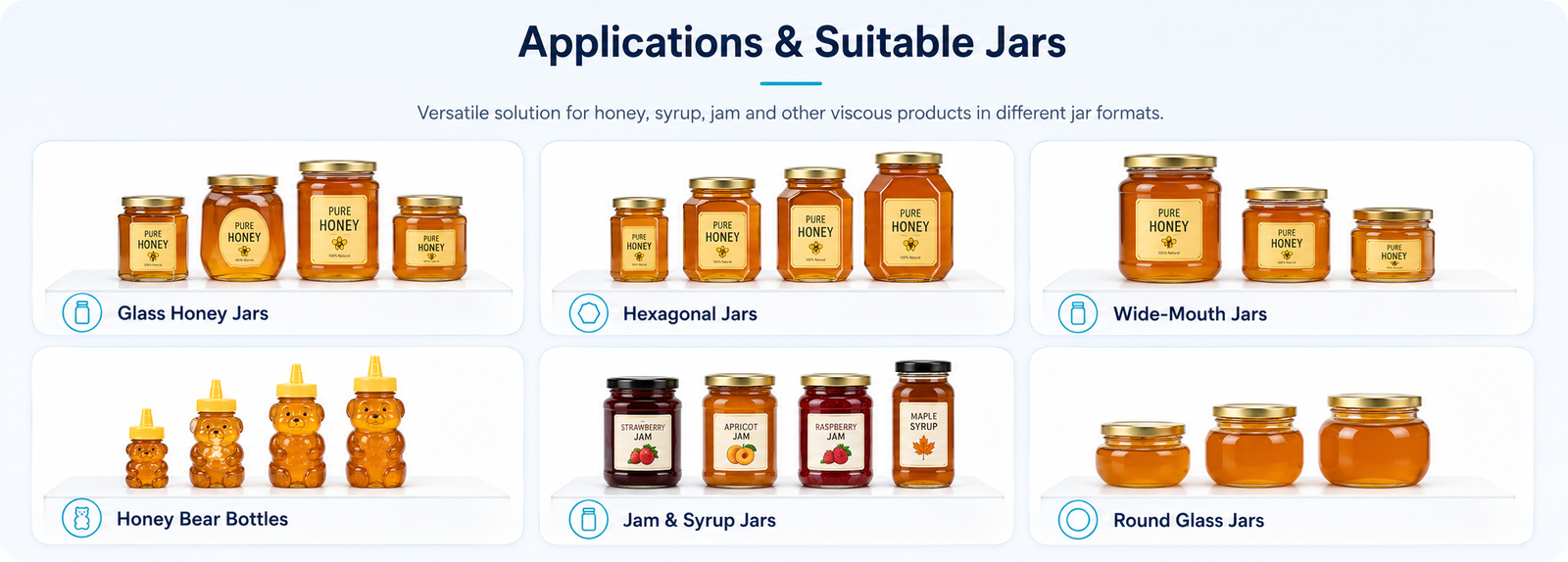 Honey Filling Machine Applications and Suitable Jars
