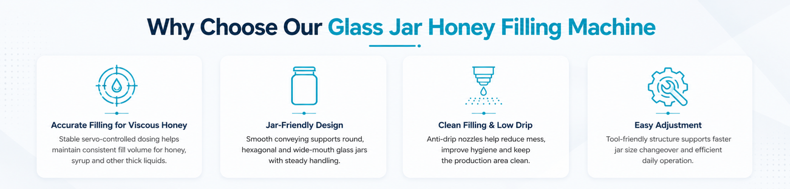 Why Choose Our Automatic Glass Jar Honey Filling Machine