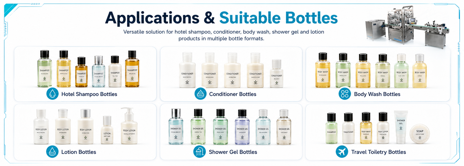 hotel-shampoo-filling-machine-applications-bottles