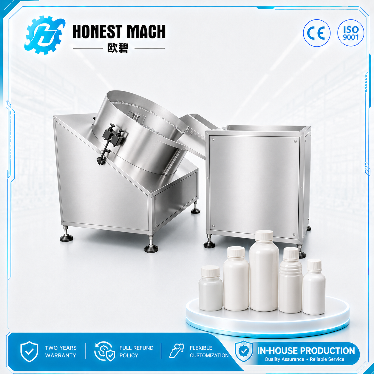 automatic-bottle-unscrambler Automatic Bottle Unscrambler for Plastic Bottles