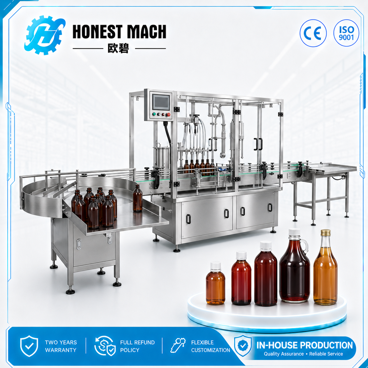 linear type syrup filling machine linear type syrup filling machine