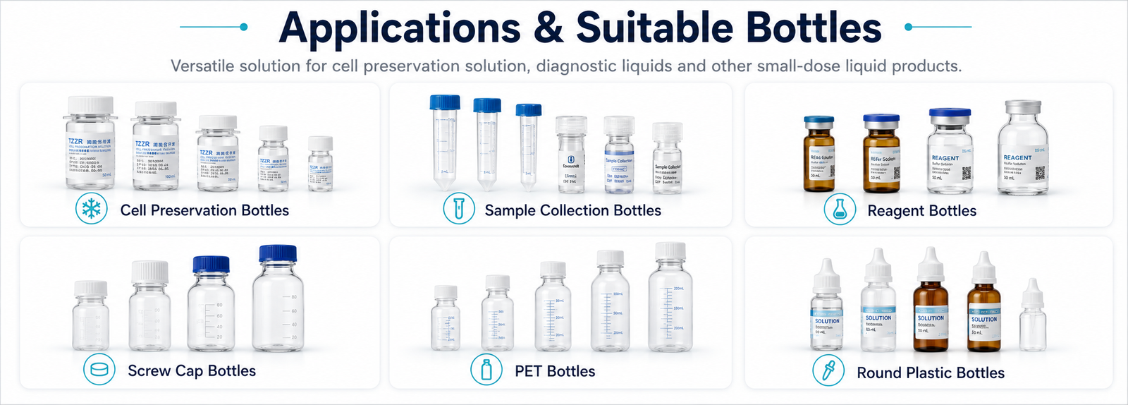 Cell Preservation Solution Filling Machine Applications and Suitable Bottles