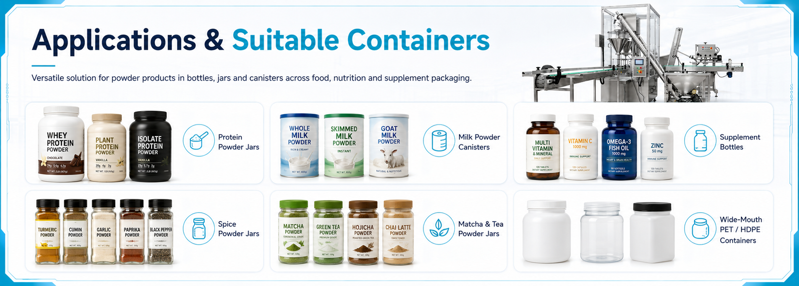 automatic-powder-filling-machine-applications-suitable-containers