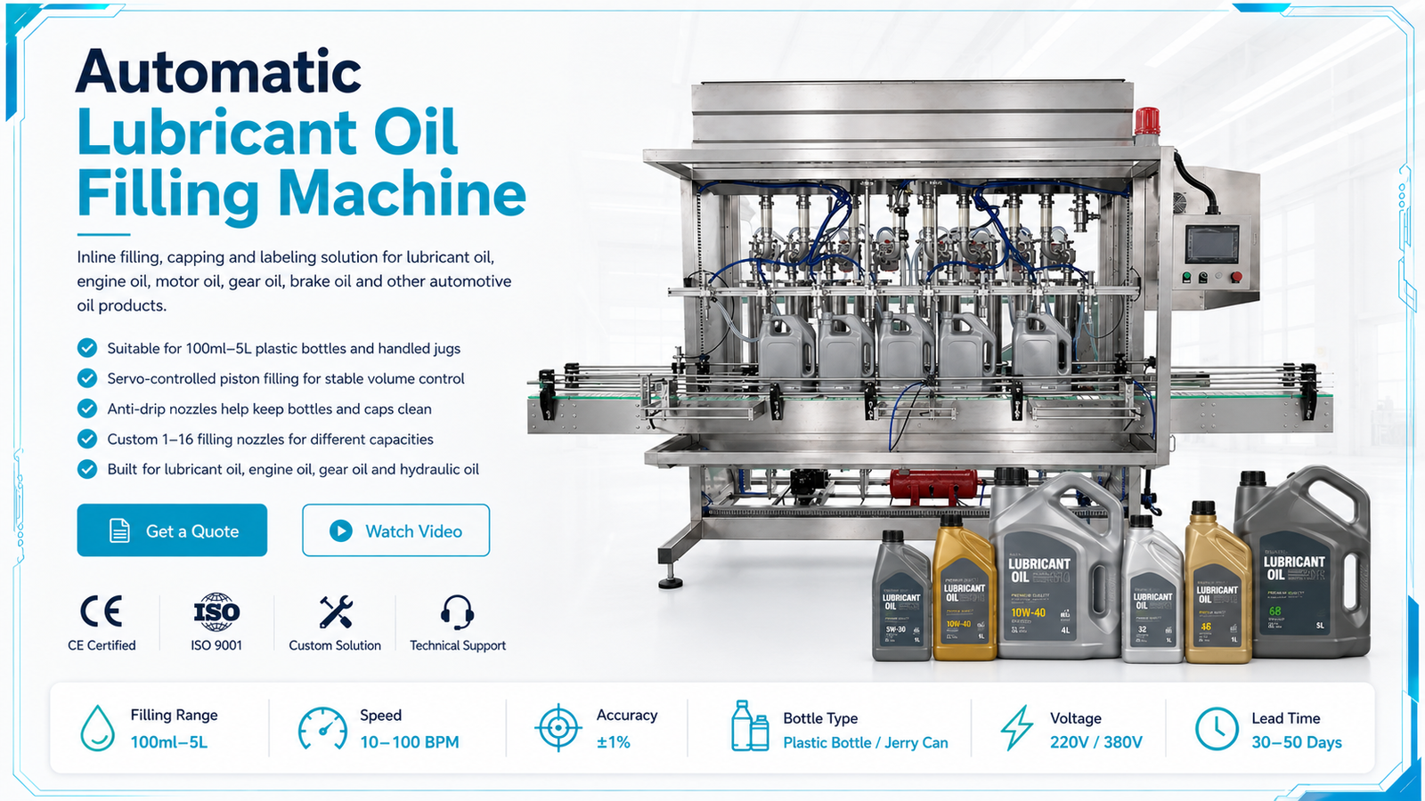 Automatic Lubricant Oil Filling Machine