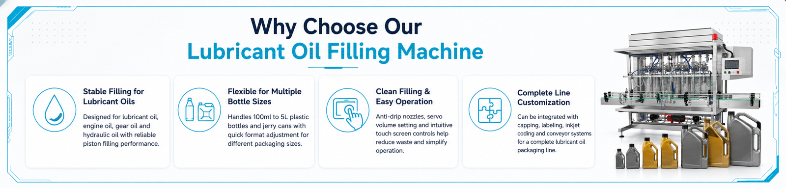 Lubricant Oil Filling Machine Features and Advantages
