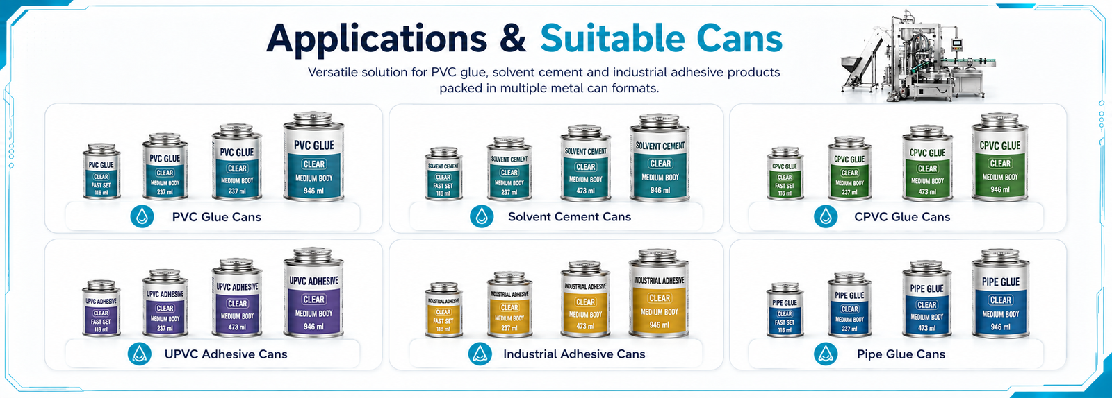 pvc-glue-solvent-can-filling-machine-applications