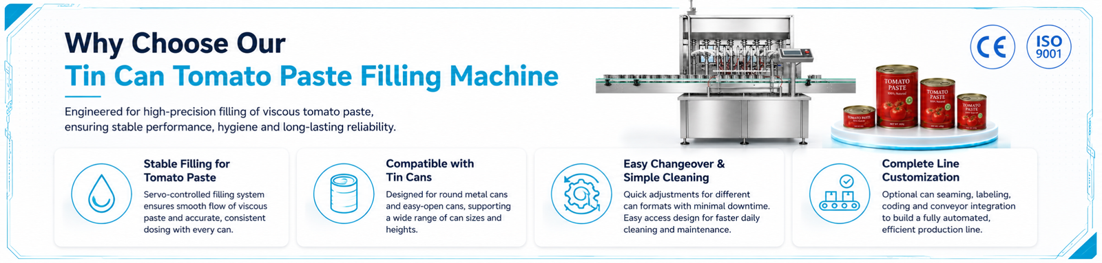 Why Choose Our Tin Can Tomato Paste Filling Machine