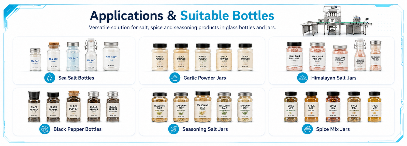 glass-bottle-salt-filling-machine-applications